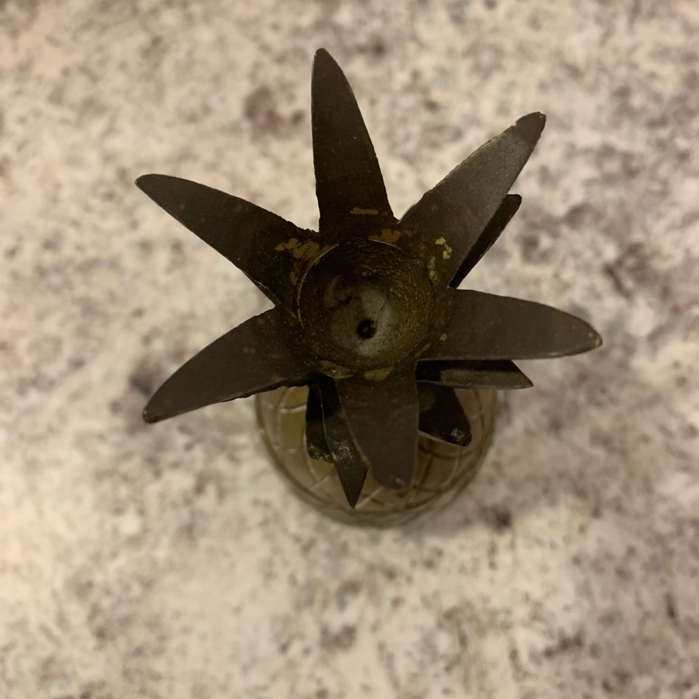 Brass pineapple trinket ice box candle holder 6.75” - Picture 3 of 7